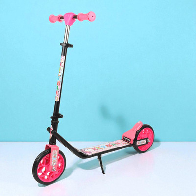 BBG Kick scooter for girls and boys with smooth brakes barring & big wheels(Pink, Black)