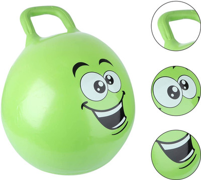 BBD Kitchen Shop BIG SIZE Rubber Inflatable Hopping Hopper Hop Bouncy Jumping Ball with Handle(Green)