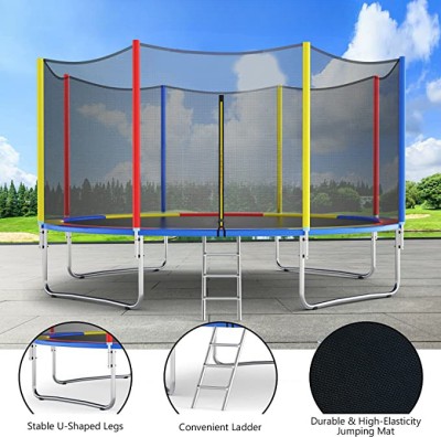 GANESH SKY BALLOON Trampoline with protection net Adult childern jumping 12 Feet(Multicolor)