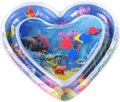 TTS Baby Heart Shape Water Play Mat Inflatable Baby Fun Play Indoor Outdoor Carpet(Multicolor)