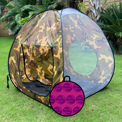 SILVER SHINE Play House Foldable One Side Round Outdoor & Indoor For Kids(Multicolor, Brown)