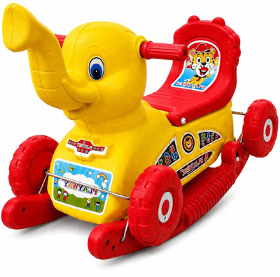 Aghor 2-in-1 Elephant Ride-On & Rocking Toy for Toddlers – Indoor & Outdoor Fun Rider(Multicolor)
