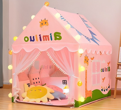 KALPATRU ENTERPRISE Girl's and Boy's Extremely Light Weight Play theme Tent House for Kids giraffe(Multicolor, Beige, Pink)