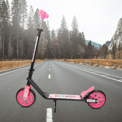 BBG Kids Kick Scooter with Adjustable Handle & PU Wheels | Foldable & Stylish Design(Pink)