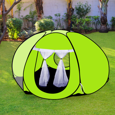 NM CREATION Star Tent Play House Patterns Foldable Popup Kids(Green)