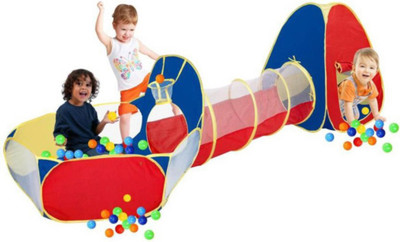 Jayaansh Traders Hide & seek Tunnel House with Play Tent for Kids(Multicolor)