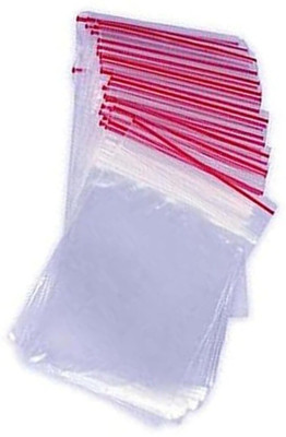 Mannat 5x7inch Transparent Reusable/Resealable Airtight Zip lock Sealable Pouch Plastic Plastic Storage Pouch(Pack of 100)