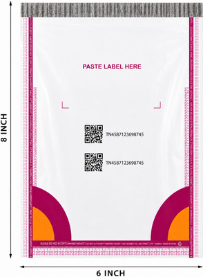 Meesho 6x8 Serialized Barcode Courier-A Security Bag(6 x 8 Pack of 25)