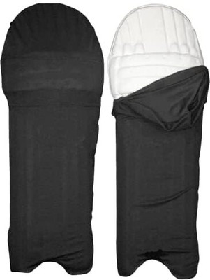Rainox Covers for Cricket Batting Pads, Leg Guard Clads, and Leg Pad Skin Cover Cricket Guard Combo(Black)