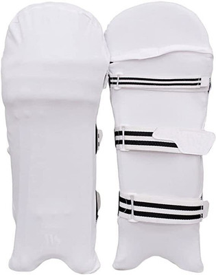 Raizex Cricket Leg Guard Pad Skin Cover, Protective Pad Outer Covers Layer, 1 Pair Cricket Guard Combo(White)