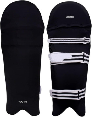 Raizex Cricket Leg Guard Pad Covers, Batting Pads Cover, Suitable Age for 12-16 Years Youth (36 - 38 cm) Batting Pad(Black, Youth)