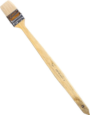 ArtRight 1.5 Inch Dogleg Cleaning Brush with Long Handle For Corners & Precision Cleaning(Set of 1, Brown)
