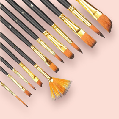 RanaCreation Color painting brush set of 12 for all kids(Set of 12, Multicolor)