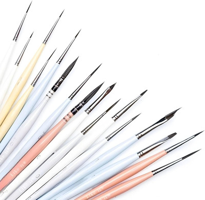 Like it Candy Mix MiniLiners Artist Painting Brush Set Synthetic Bristle Above Class(Set of 16, Multicolor)