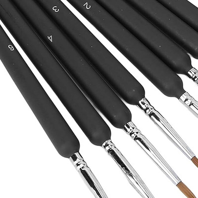 SHAKESH ENTERPRISE 11 Pieces Fine Detail Paint Brush Miniature Small Thin Painting Brushes(Set of 1, Black)