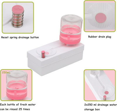 Original Mart Brush Rinser Paint Brush Cleaner Rinser with Drain Water Recycling Paintbrush(Set of 1, Multicolor)