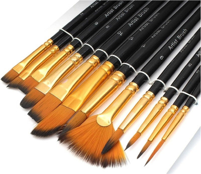 RanaCreation Paintbrush12(Set of 12, Multicolor)