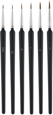 Cloudmall 6Pcs Paint Brushes Set Fine Detail Paint Brush(Set of 1, Black)