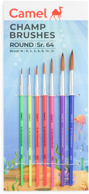 Camlin Champ Round Brush Set - Pack of 7(Multicolor)