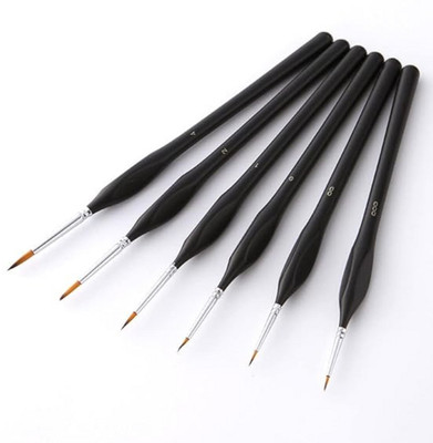 KRYTONE 6 PCS BRUSH DETAIL BRUSH(Black)