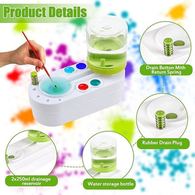 FLOSTRAIN PAINT BRUSH RINSER ROUND(Multicolor)