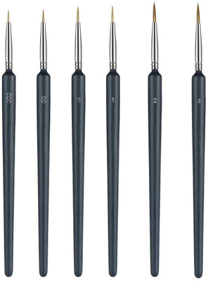 REHTRAD 6 Pcs Paint Brushes Set for Fine Detailing(Set of 6, Black)