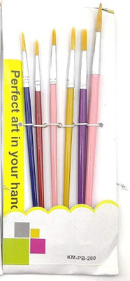 Eclet 6 Pcs Different Size Paint Brush Set (Round)(Set of 1, Multicolor)