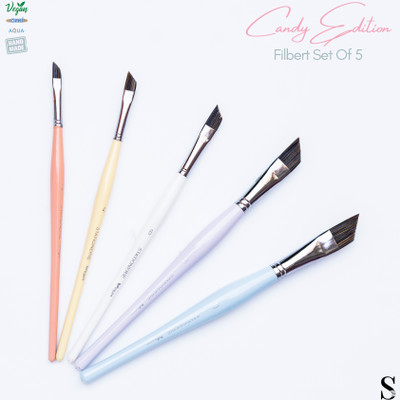 stationerie Angular Brush Set Of 5 Candy Edition(Multicolor)