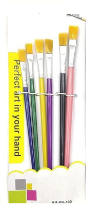 Freedy 6 Pcs Different Size Paint Brush Set A(Multicolor)