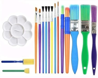 KRAFTMASTERS Mix Paint Brush Set(Set of 16, Multicolor)