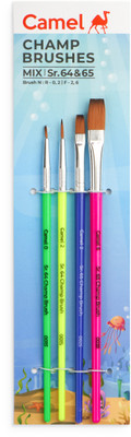 Camlin Champ Brush Set - Pack of 4(Multicolor)