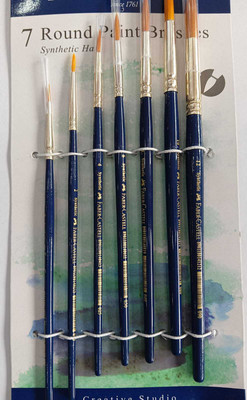 NATH JI 7_Round_Paint_Brush_Pack_Of_14_Pcs.(Set of 2, Blue)