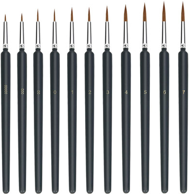 ELQORAX 11 Pieces Fine Detail Paint Brush Kit | Acrylic Artist Brushes | Micro Set(Assorted)