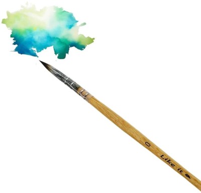 Like it Artist Professional Painting MOP Brushes Single (Size 2)(Brown)