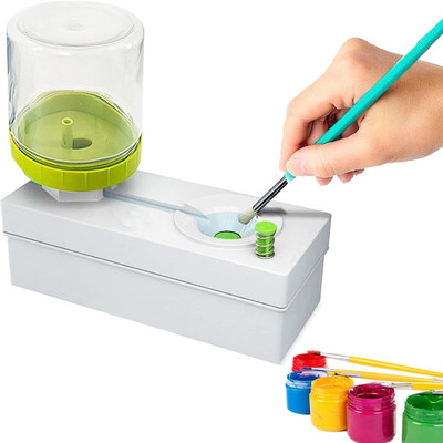 ELIE INDIA Paint Brush Cleaner Rinser with Drain Multifunctional Cleaning Tool for Acrylic(White)