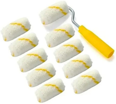 Fynix Art Yellow line Painting roller 2inch 10refill with Handle Paint Roller(Pack of 10)
