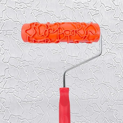 Kayra Decor Patterned Paint Roller for Wall Decor Embossing Texture Rubber Roller 7 inch KD-EG321T Paint Roller(Pack of 1)
