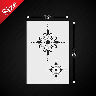 Kayra Decor stencil wall design sheet home office decoration KHS264-KD Paint Roller(Pack of 1)