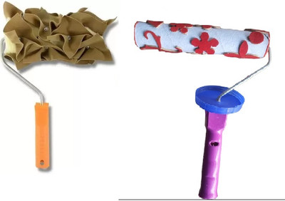 onneyretail RAGGING DESIGN AND WINTAGE WALL DESIGN ROLLER Paint Roller(Pack of 2)