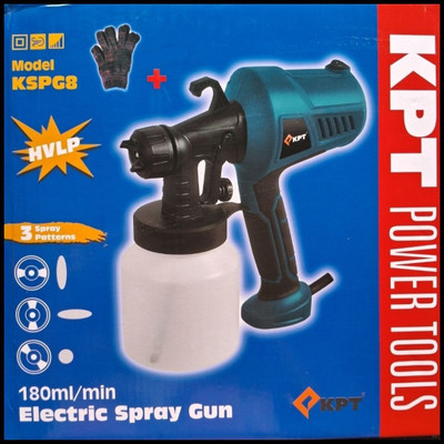 KPT 700W; 800mL; KPT; KSPG8; Electric Spray Gun; Free Gloves 700W; 800mL; KSPG8; Electric Spray Gun; With Free Gloves Electric Fan Sprayer(Blue, Black)