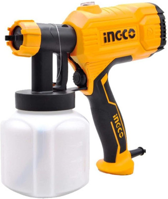 INGCO SPG35508 TOOLS MASTER SPG3508 Electric HVLP Paint Spray Gun 450W Portable Painting/Spraying Machine -Fast Air Painting Tool HVLP Sprayer(Yellow)