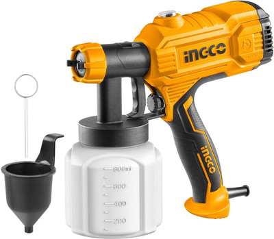 INGCO 450W Floor Based Electric Paint Spray Gun (380ml/min) 450W Based Electric (380ml/min) HVLP Sprayer(Yellow)