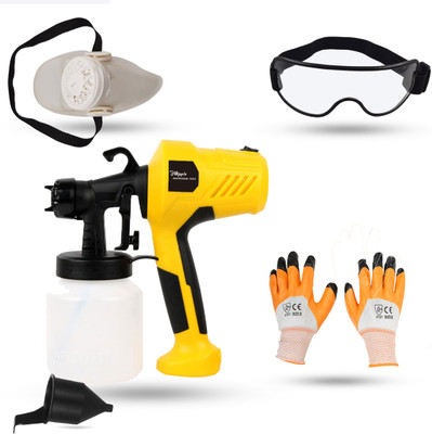 Hillgrove HGCM590M1 Heavy Duty Professional DIY 400W with Copper Nozzle Paint Sprayer Gun Machine for Bike/Wall Painting/Wood/Home HGCM590M1 HVLP Sprayer(Multicolor)