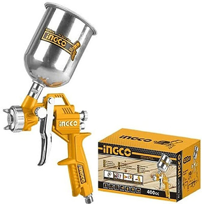 INGCO INGCO Air Spray Gun, 400ml Capacity Spray Gun ASG4041 Air Assisted Sprayer(Yellow)