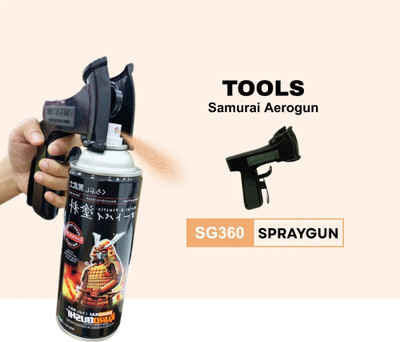 Samurai Instant Aerosol Spray Paint Trigger Handle Can-Gun, Converts Spray Cans FG-AE-SG360 Airless Sprayer(Black)