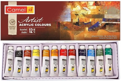 Camlin Aryclic Artist Colour, 9 Ml, 12 Shades(Set of 12, Yellow)