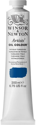 Winsor & Newton Artists' Oil Colour - Tube of 200 ML - Phthalo Turquoise (526)(Set of 1, Phthalo Turquoise)
