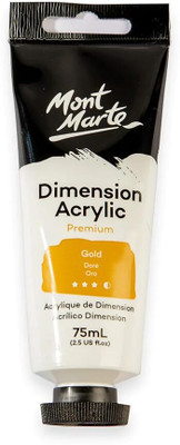 HAKIM'S Dimension Heavy Body Acrylic Colour 75ml (Gold)(Set of 1, Gold)