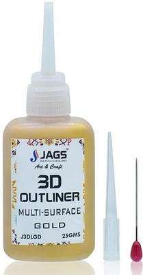 ARTISTERY Pack of 1Pcs 3D Outliner Multi Surface Colour Gold 25Gms(Set of 1, Gold)