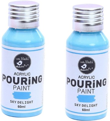 LITTLE BIRDIE Acrylic Pouring Paint 60 ml - Sky Delight Pack of 2(Set of 1, Sky Delight)
